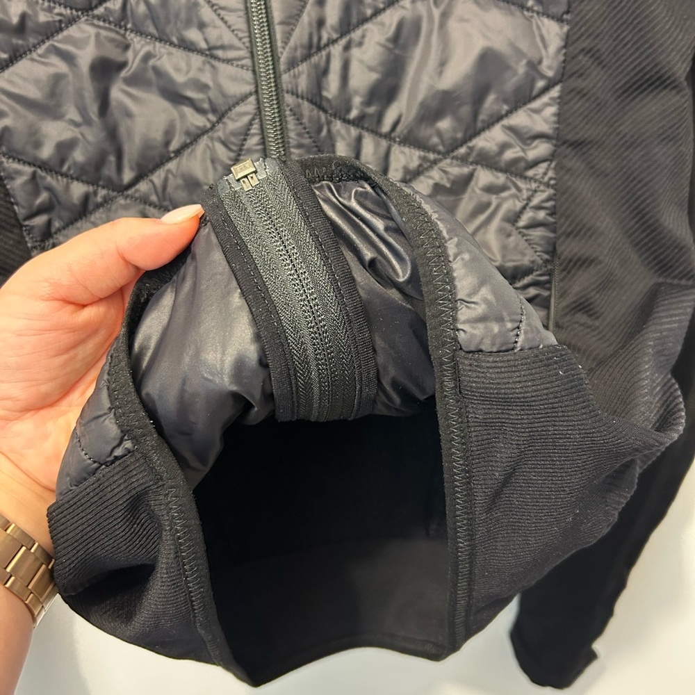 Athleta Black Ribbed Light Jacket - image 5